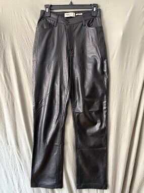 Faux Leather Pants made with Vegan Leather Size 4